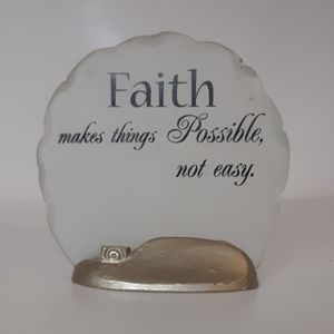 Home Inspirational Glass Accent Piece FAITH